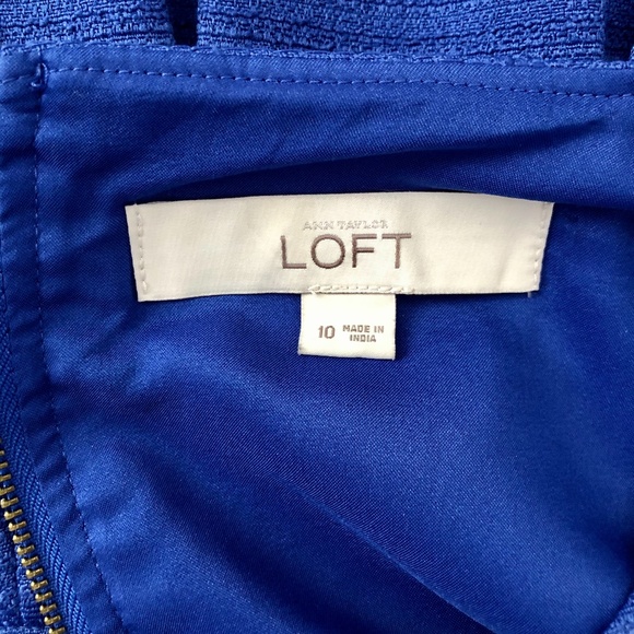 Like-New LOFT Blue Ruffle-Hem Sleeveless Dress - Picture 11 of 11